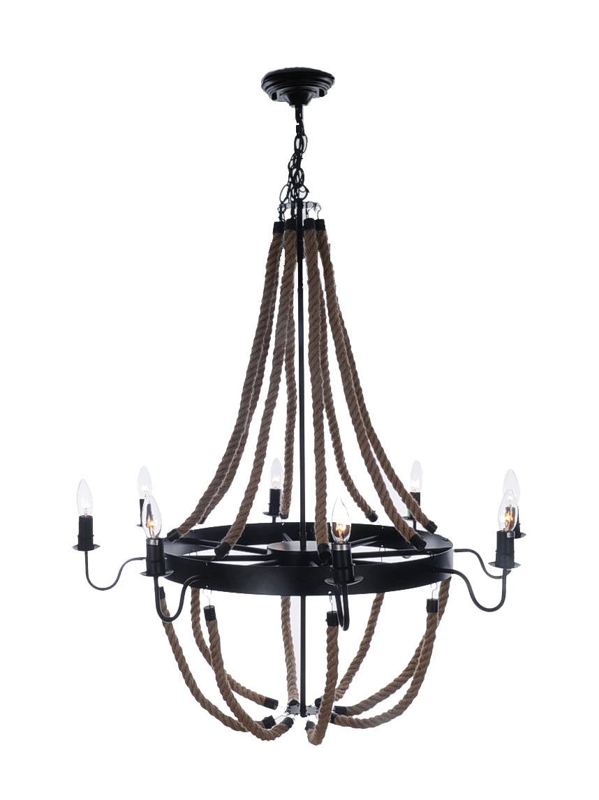 Bulbs Large Rope Pendant Lamp By Homeroots | Pendant Lamps | Modishstore - 2