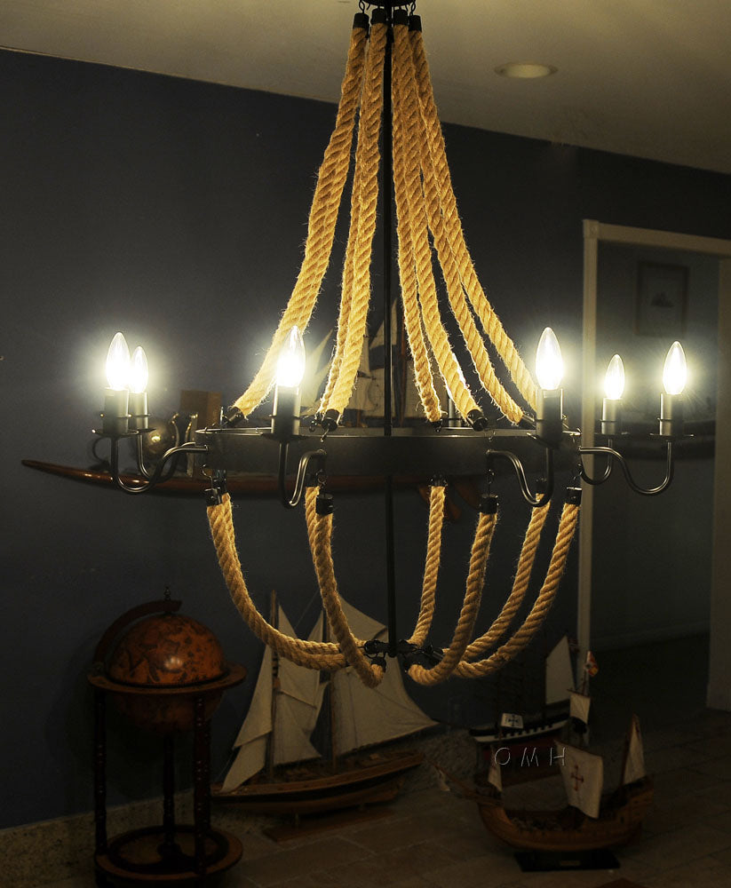 Bulbs Large Rope Pendant Lamp By Homeroots | Pendant Lamps | Modishstore - 4