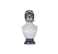 Dog Bust Aviator Statue By Homeroots