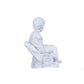 Vintage Look Off White Boy Sitting Statue By Homeroots | Sculptures | Modishstore - 6