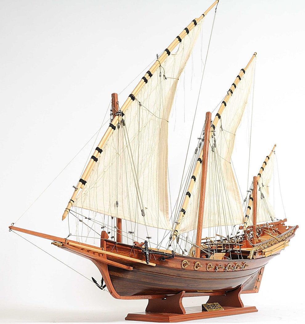 Hand Built Real Wood Model Ship By Homeroots | Sculptures | Modishstore - 2