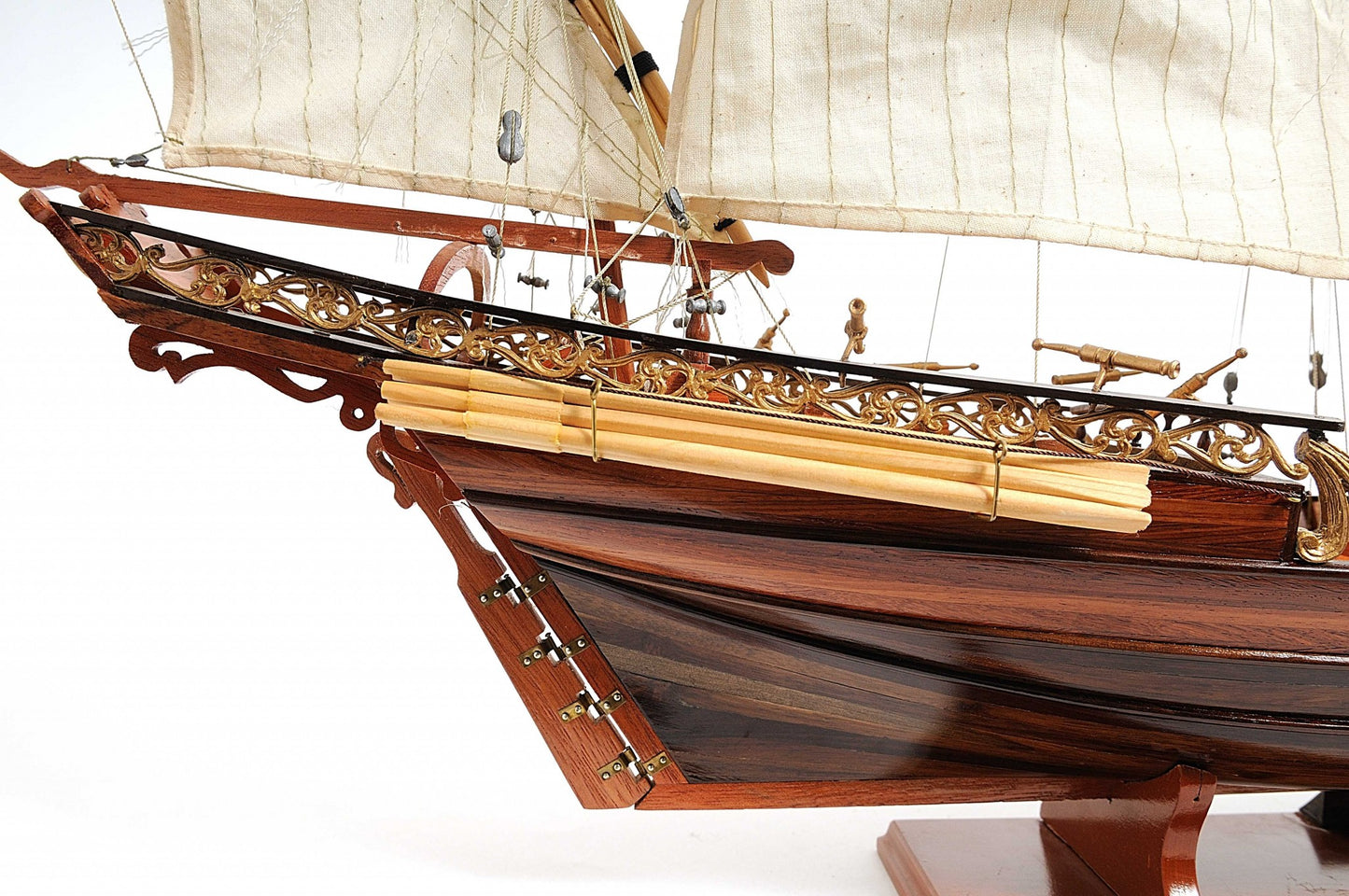 Hand Built Real Wood Model Ship By Homeroots | Sculptures | Modishstore - 3