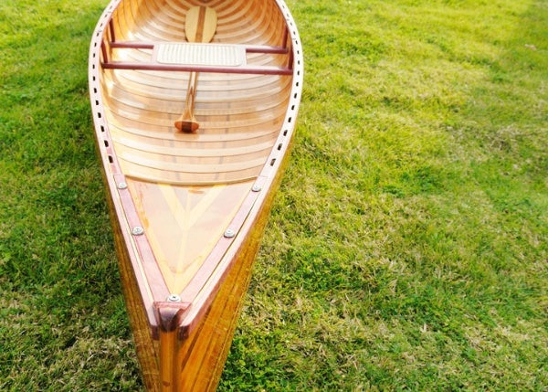 Wooden Canoe With Ribs Curved Bow By Homeroots | Sculptures | Modishstore - 4