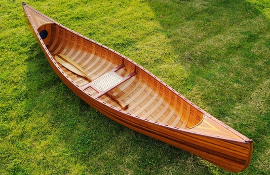 Wooden Canoe With Ribs Curved Bow By Homeroots | Sculptures | Modishstore - 5
