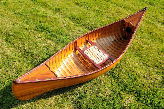 Wooden Canoe with Ribs By Homeroots | Sculptures | Modishstore