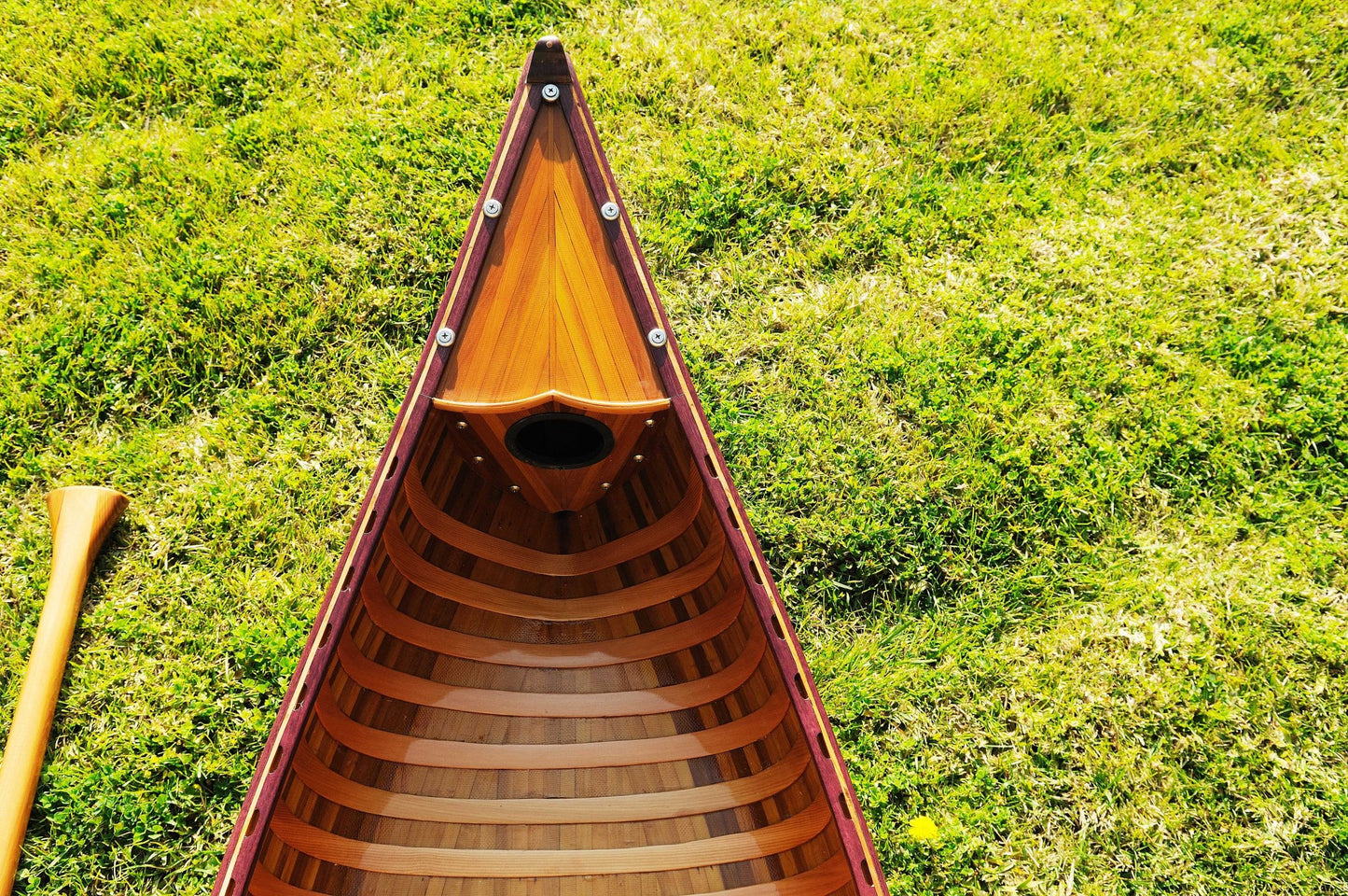 Wooden Canoe with Ribs By Homeroots | Sculptures | Modishstore - 4