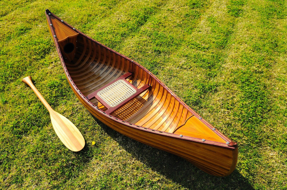 Wooden Canoe with Ribs By Homeroots | Sculptures | Modishstore - 5