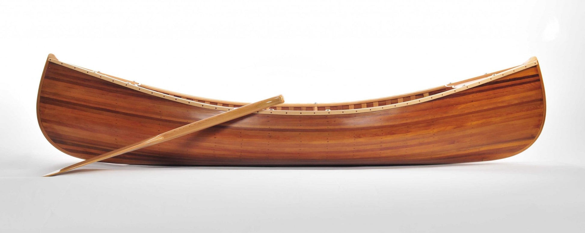 Wooden Canoe With Ribs Matte Finish By Homeroots | Sculptures | Modishstore