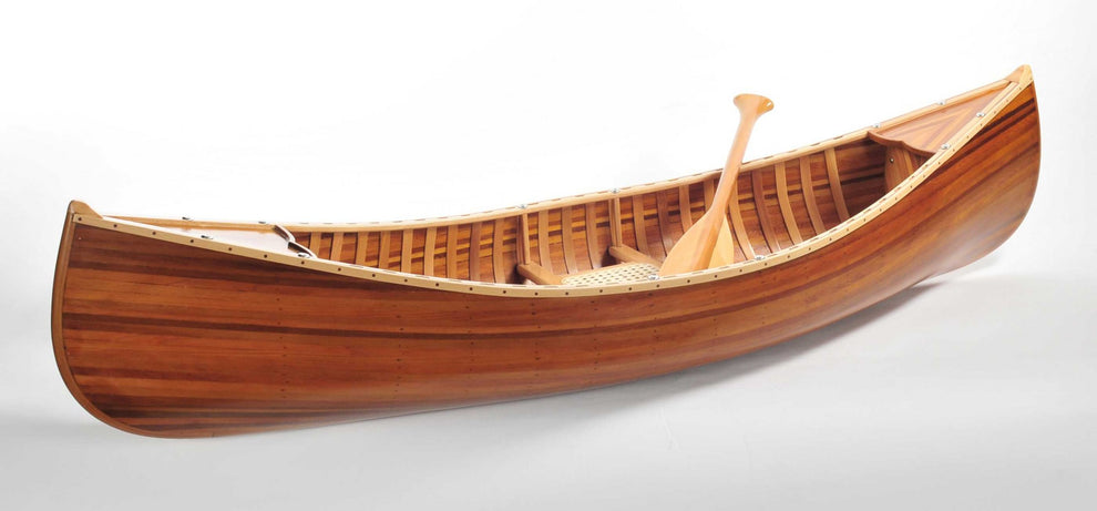 Wooden Canoe With Ribs Matte Finish By Homeroots | Sculptures | Modishstore - 3