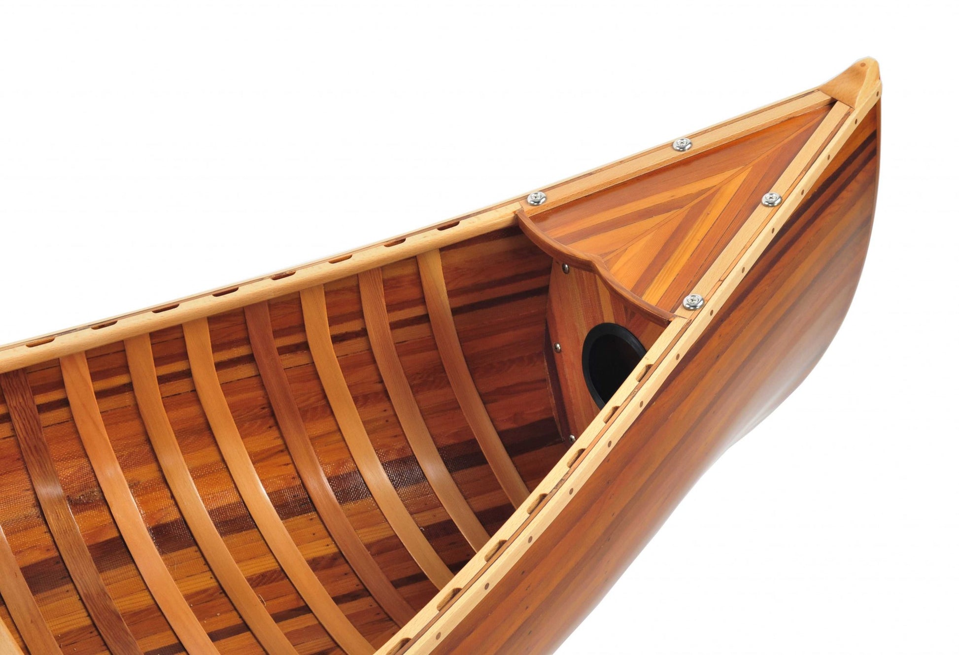 Wooden Canoe With Ribs Matte Finish By Homeroots | Sculptures | Modishstore - 4