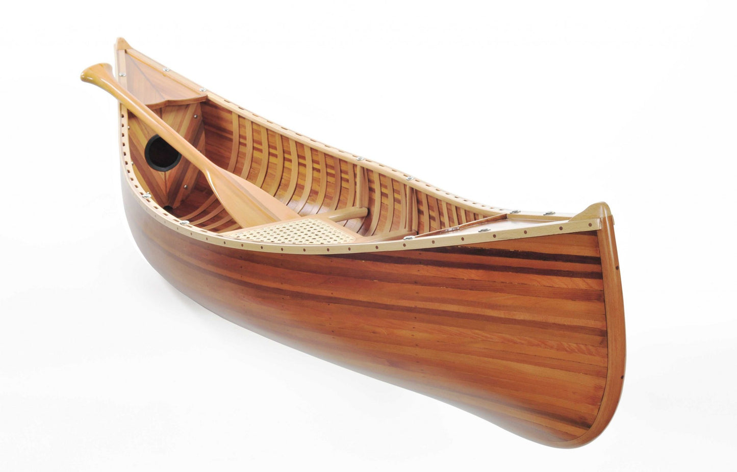 Wooden Canoe With Ribs Matte Finish By Homeroots | Sculptures | Modishstore - 5
