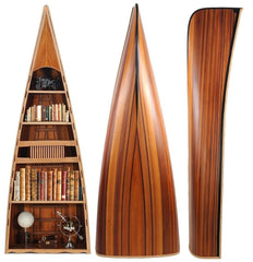 Wooden Canoe Book Shelf By Homeroots