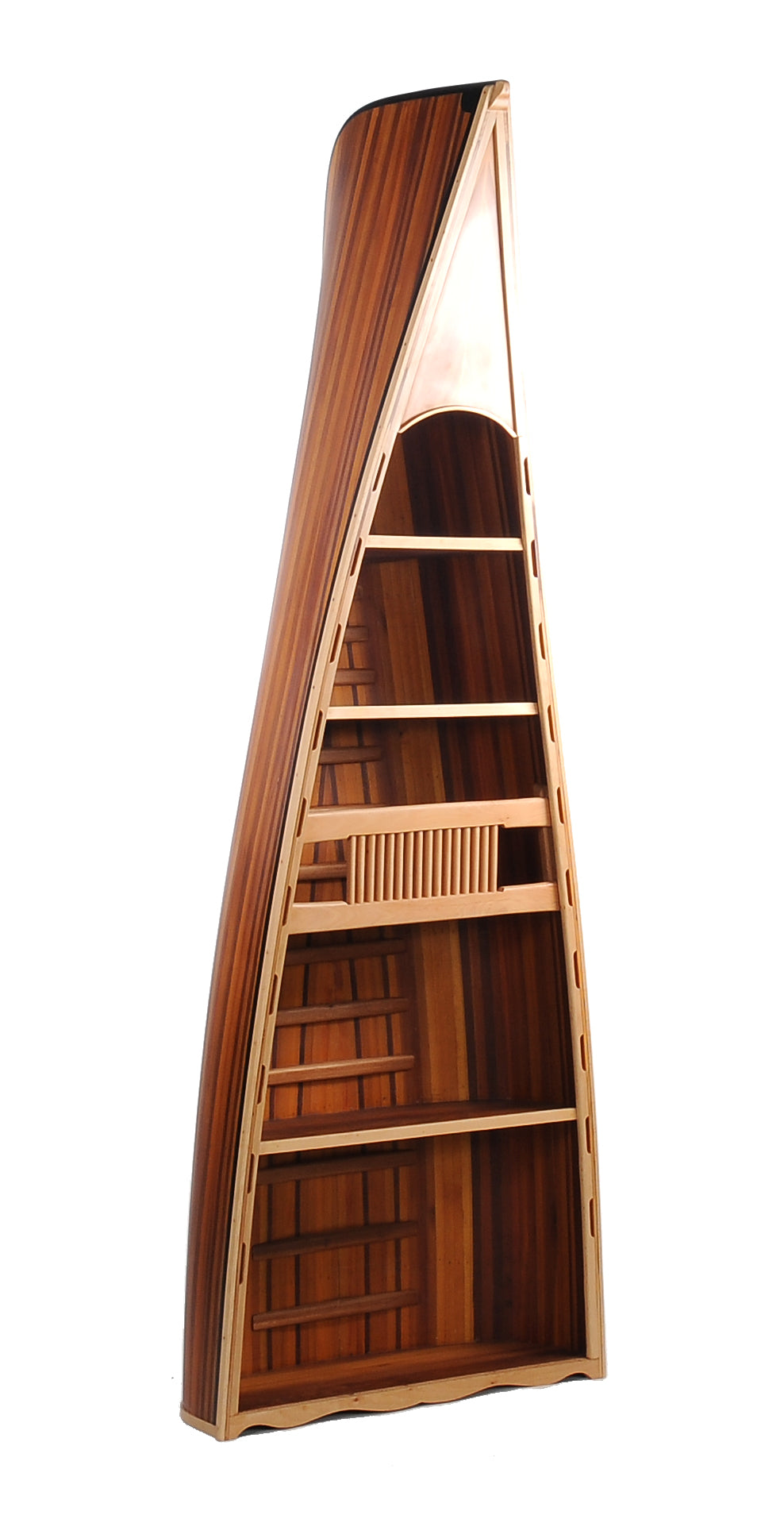 Wooden Canoe Book Shelf By Homeroots | Bookcases | Modishstore - 3