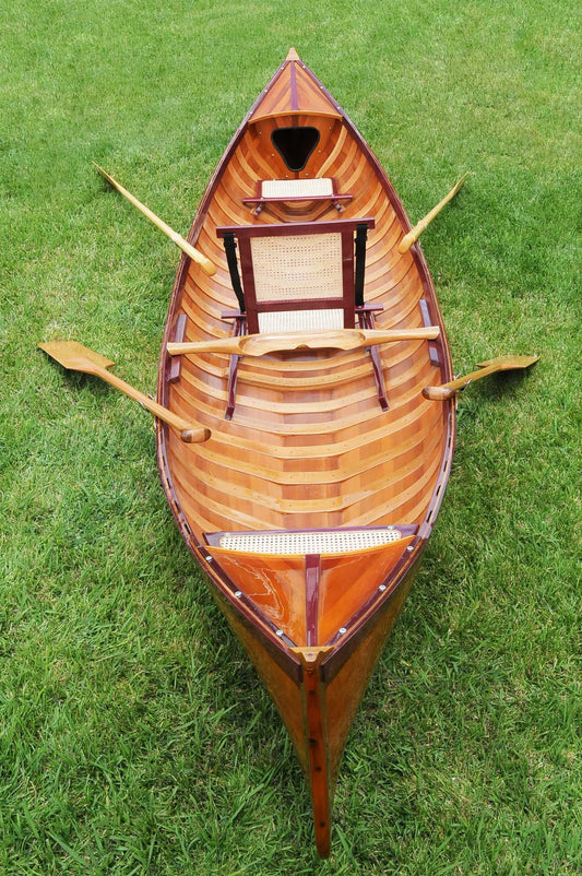 Traditional Wooden Canoe With Ribs By Homeroots | Sculptures | Modishstore