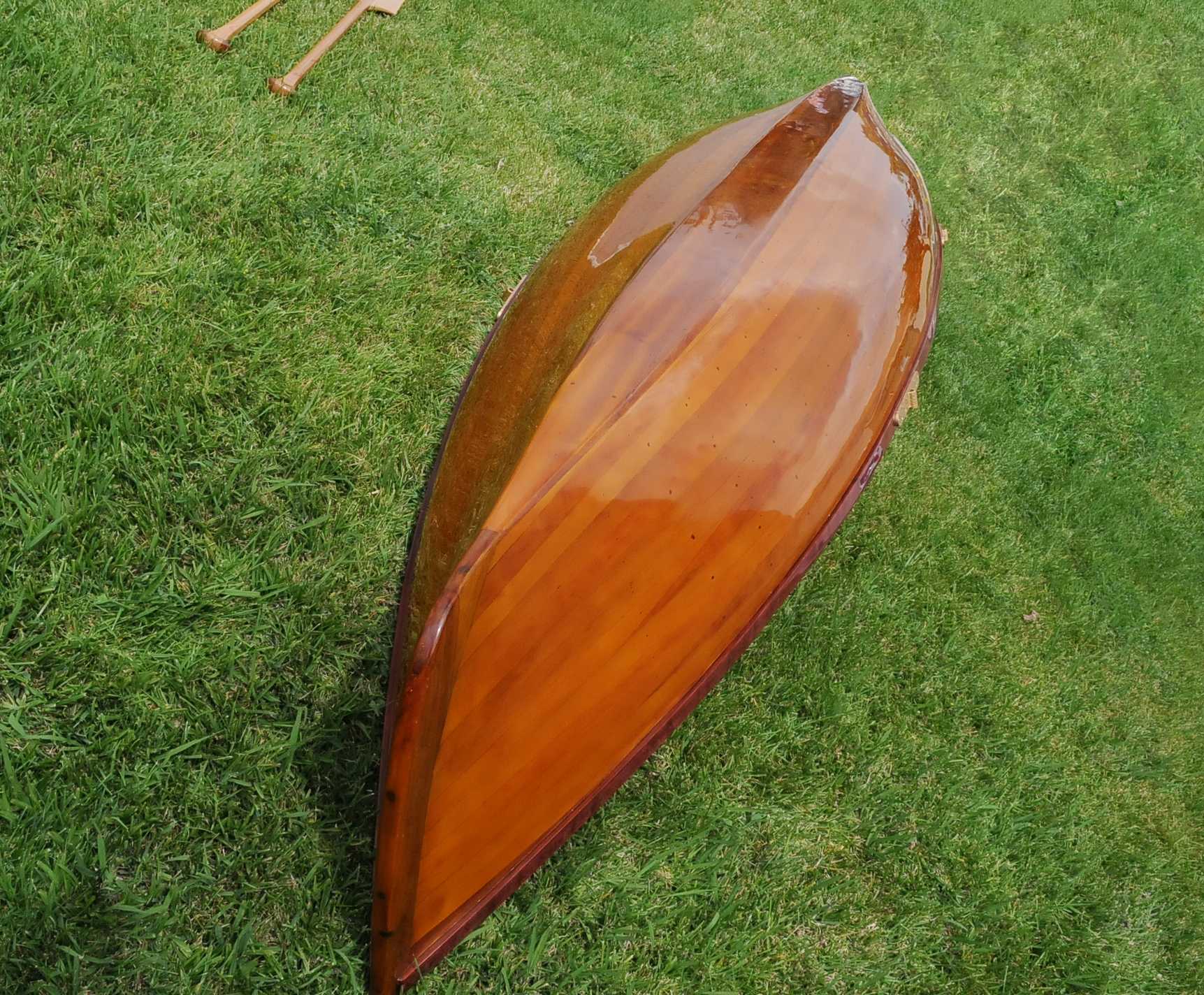 Traditional Wooden Canoe With Ribs By Homeroots | Sculptures | Modishstore - 2