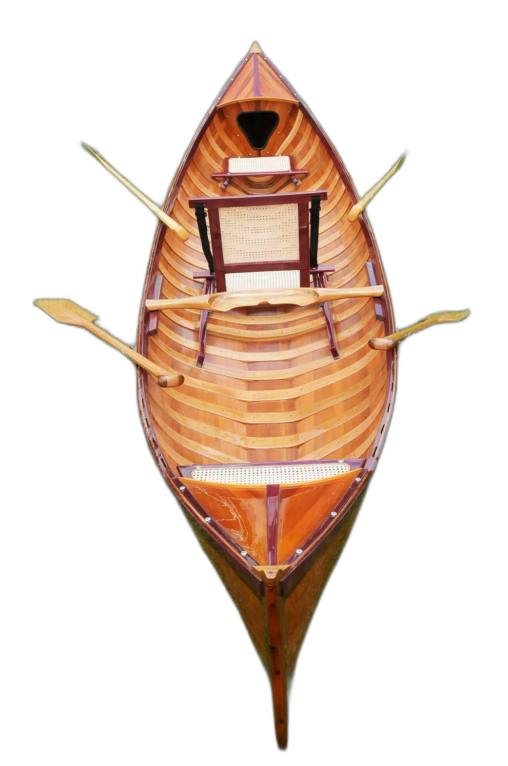Traditional Wooden Canoe With Ribs By Homeroots | Sculptures | Modishstore - 4