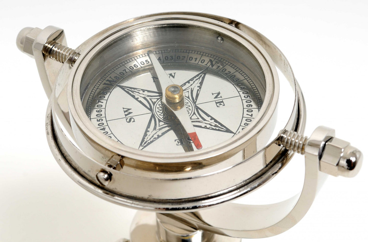 Gimbaled Compass on Tristand By Homeroots | Sculptures | Modishstore - 3