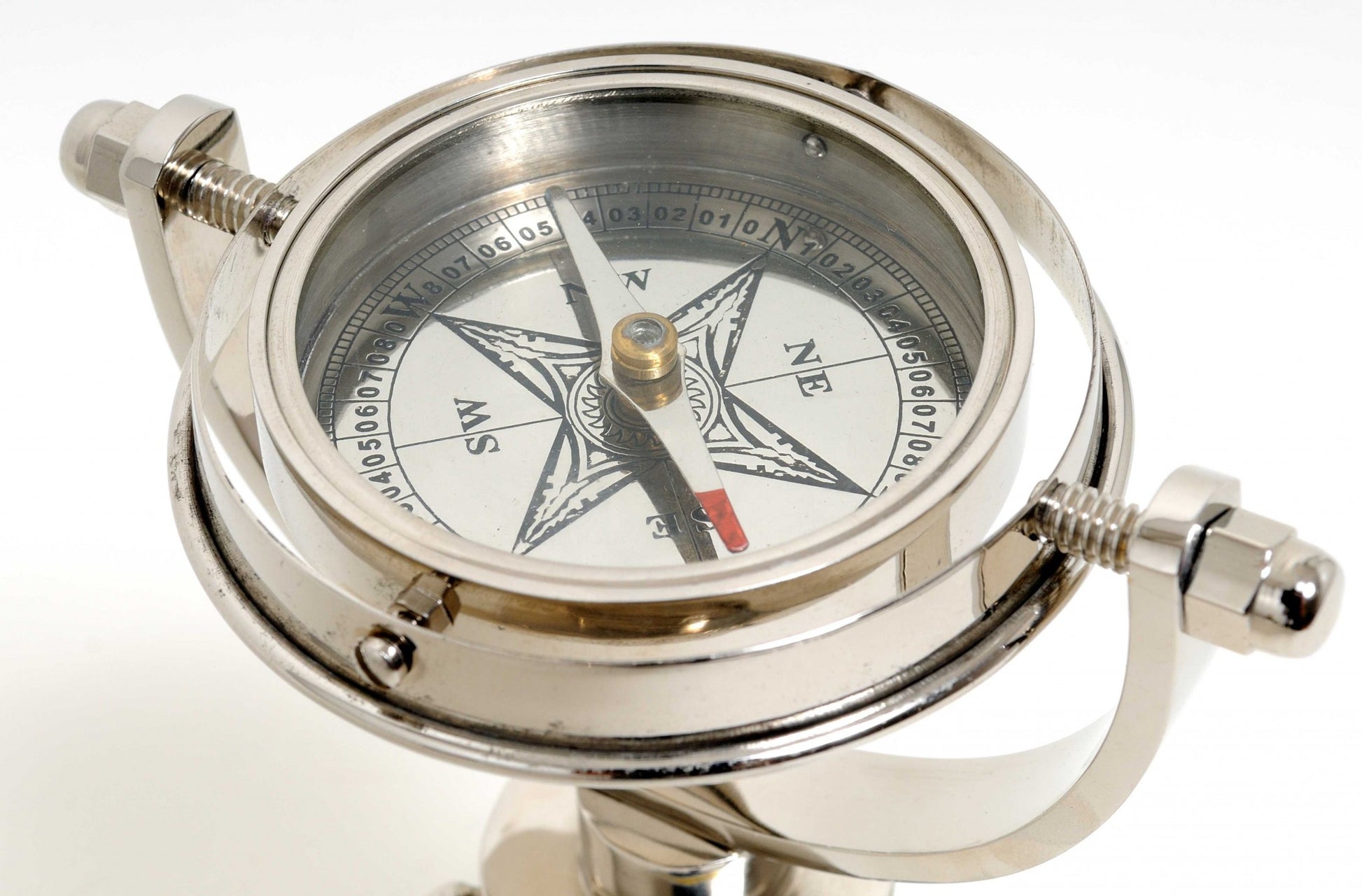 Gimbaled Compass on Tristand By Homeroots | Sculptures | Modishstore - 3