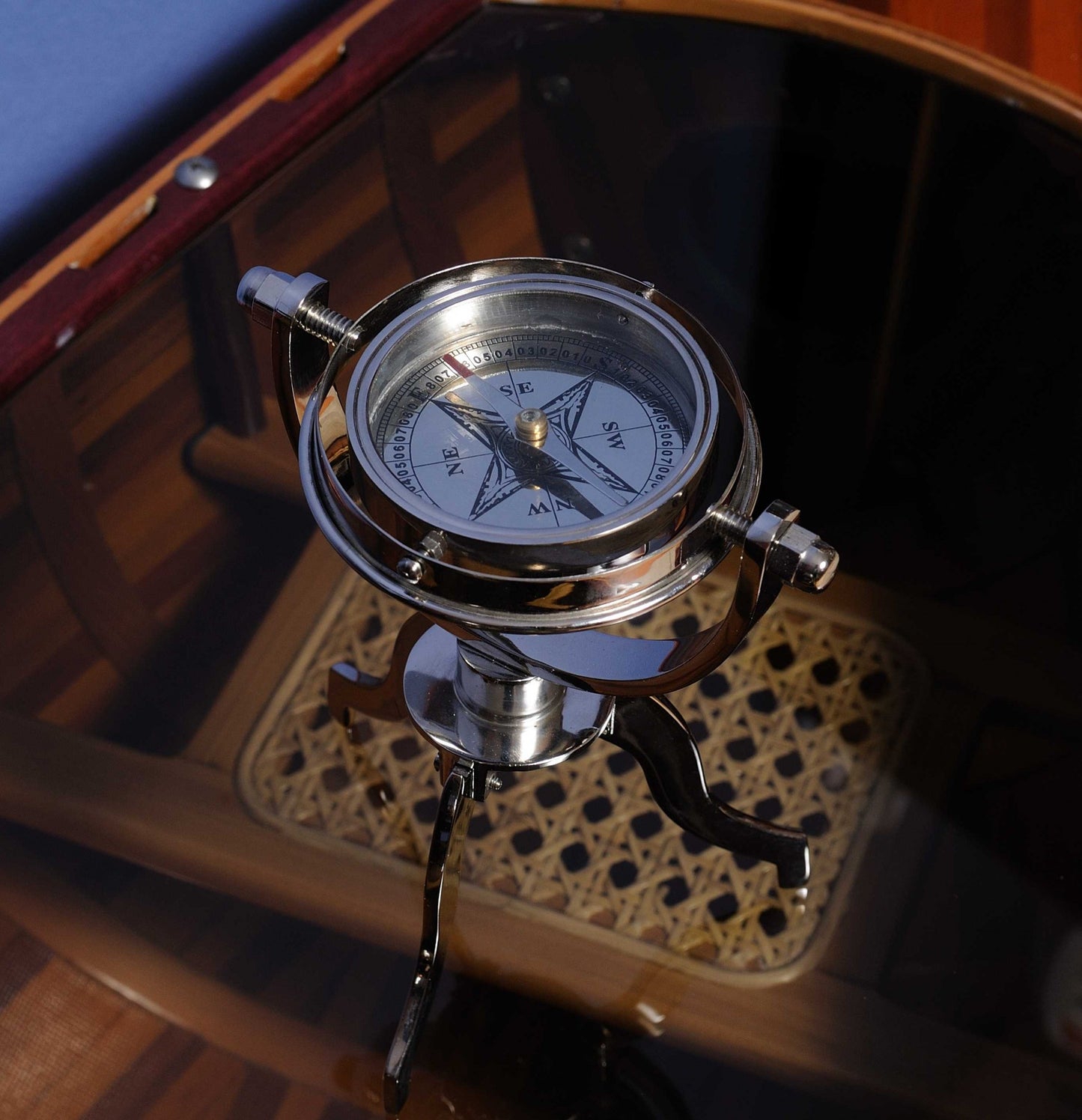 Gimbaled Compass on Tristand By Homeroots | Sculptures | Modishstore - 4