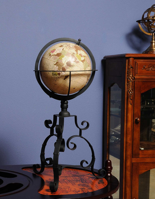 Globe on Tristand By Homeroots | Sculptures | Modishstore