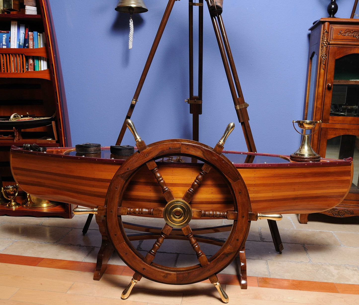 Ship Wheel By Homeroots - 364331 | Sculptures | Modishstore - 3
