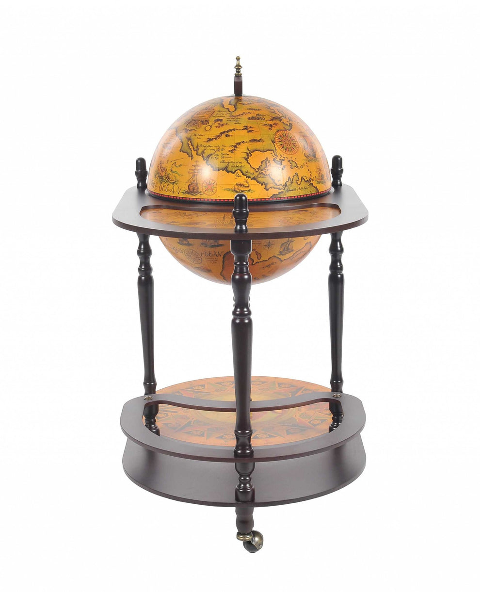 Red Globe Drink Trolley By Homeroots | Bar Carts | Modishstore - 5