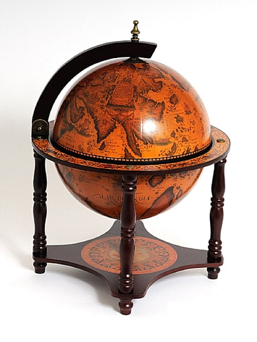 Red Globe Bar Legged Stand By Homeroots | Sculptures | Modishstore - 2