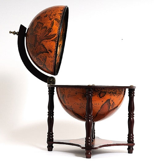Red Globe Bar Legged Stand By Homeroots | Sculptures | Modishstore - 3