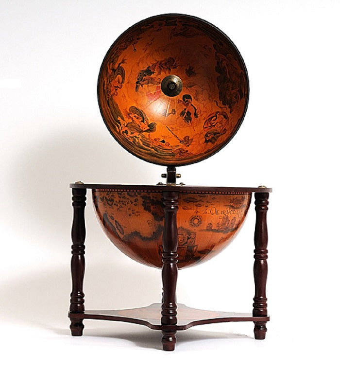 Red Globe Bar Legged Stand By Homeroots | Sculptures | Modishstore - 4