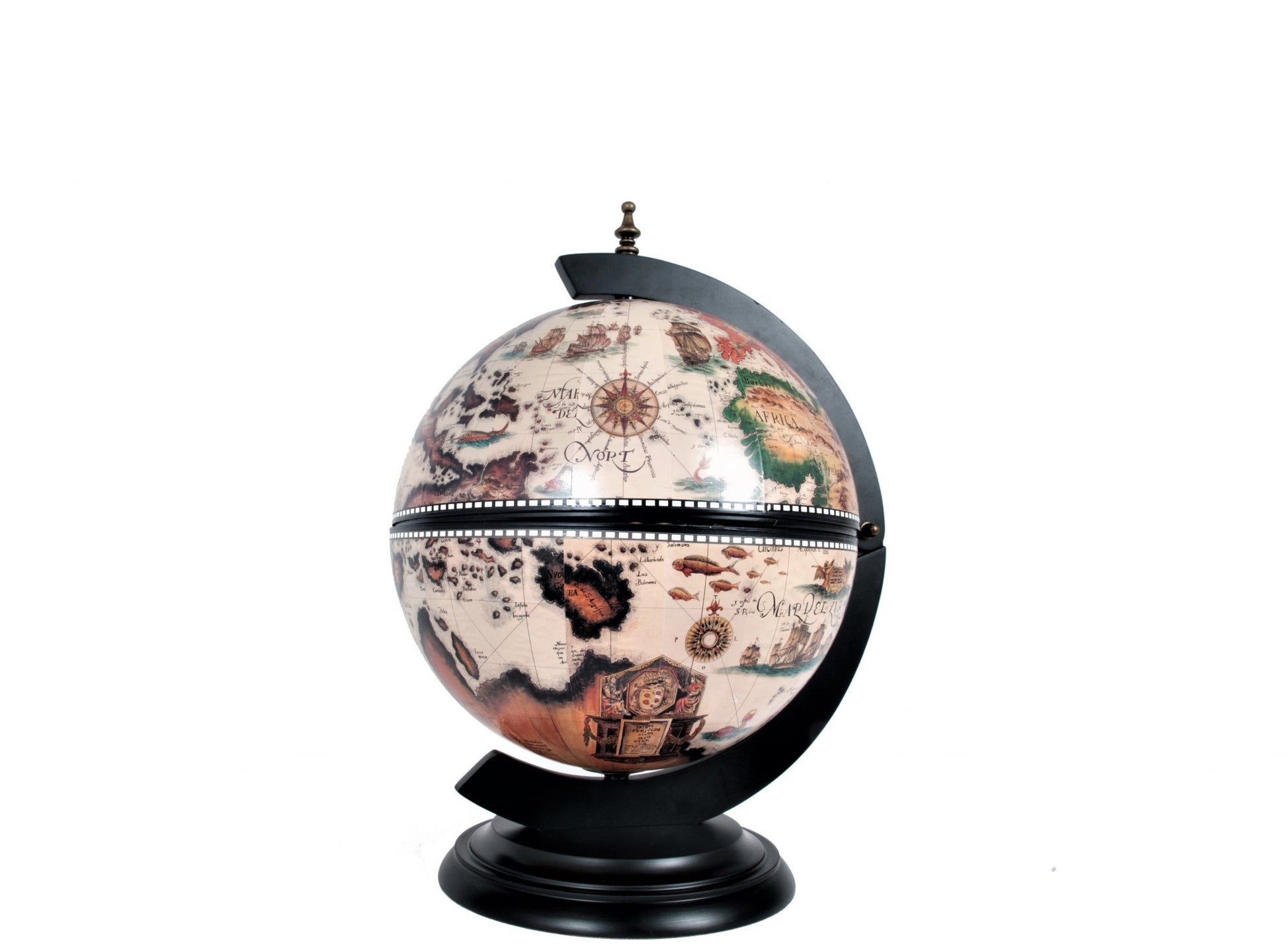 White Globe inches with Chess Holder By Homeroots | Sculptures | Modishstore - 2