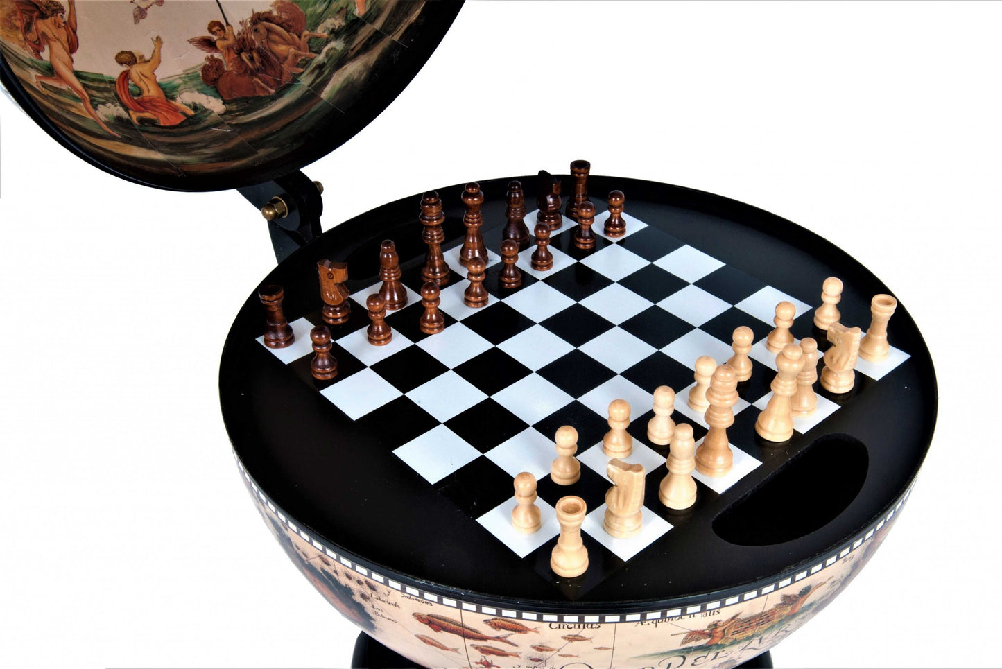 White Globe inches with Chess Holder By Homeroots | Sculptures | Modishstore - 5
