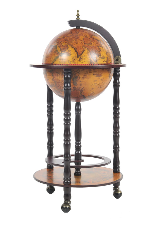 Globe Bar Table mm Legs Stand Red By Homeroots | Sculptures | Modishstore