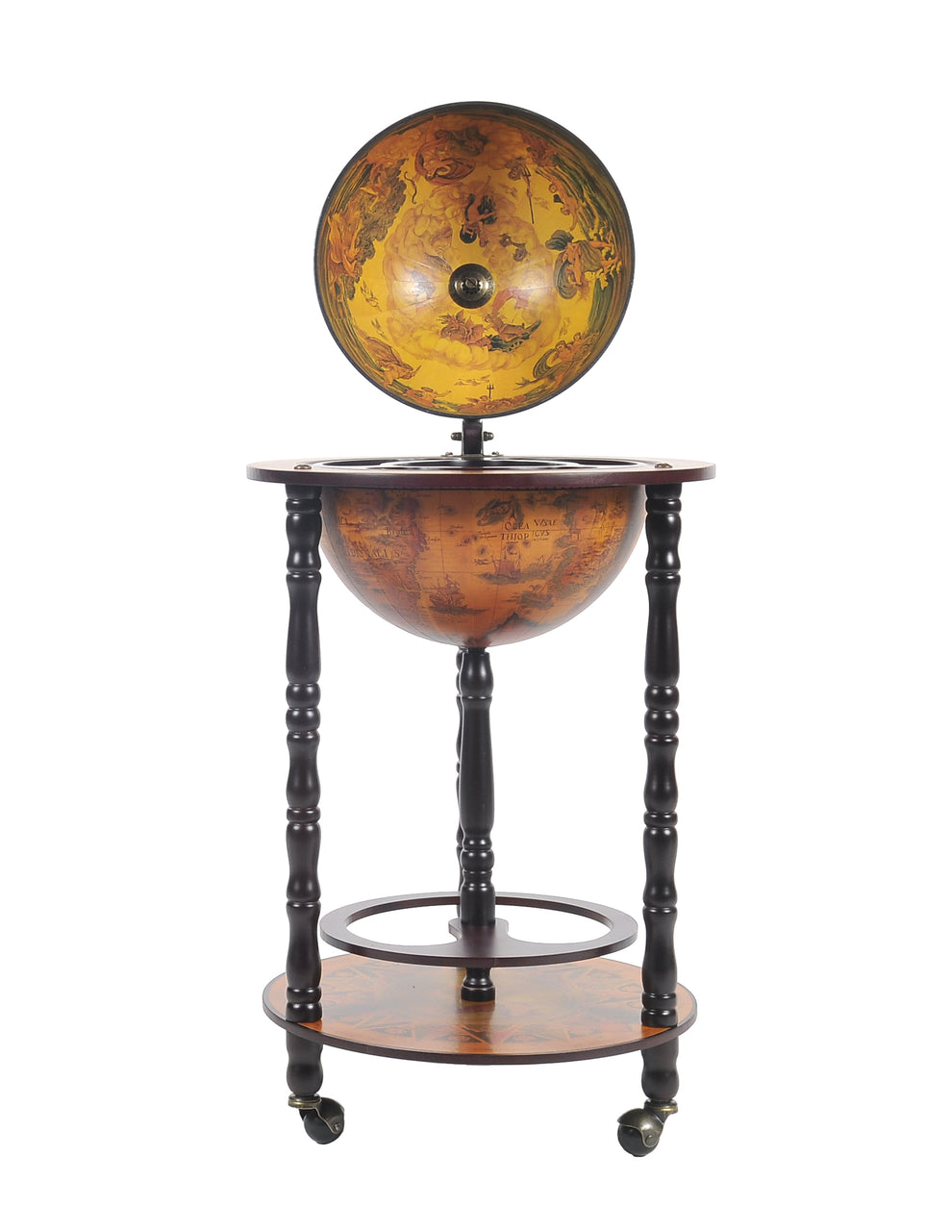 Globe Bar Table mm Legs Stand Red By Homeroots | Sculptures | Modishstore - 2