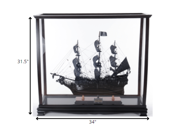 MediumDisplay Case for Tall Ship By Homeroots | Sculptures | Modishstore - 5