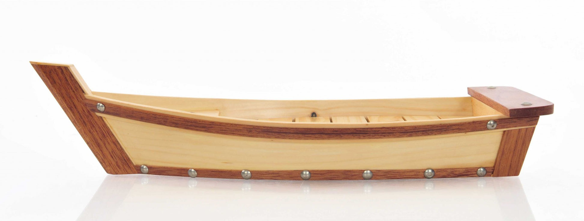Small Wooden Sushi Boat Serving Tray By Homeroots | Trays | Modishstore