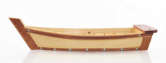 Small Wooden Sushi Boat Serving Tray By Homeroots