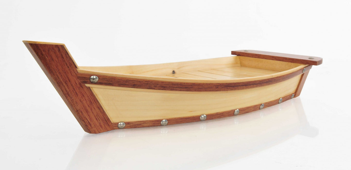 Small Wooden Sushi Boat Serving Tray By Homeroots | Trays | Modishstore - 2