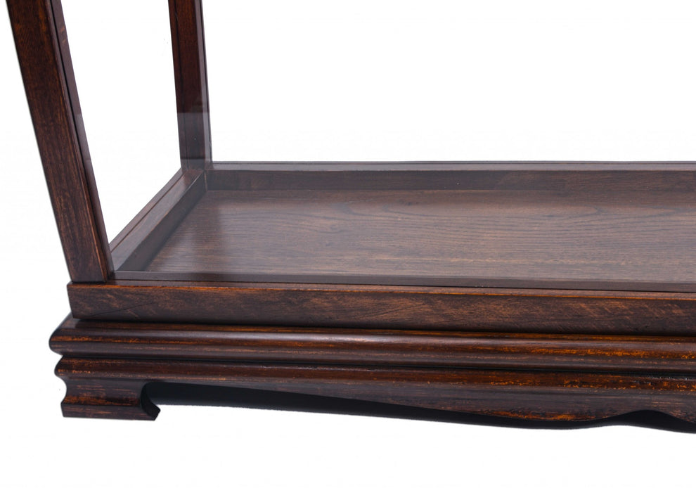 BrownTable Top Display Case Classic By Homeroots | Sculptures | Modishstore - 5