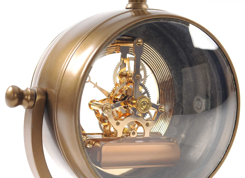 Brass Table Clock By Homeroots | Sculptures | Modishstore - 4