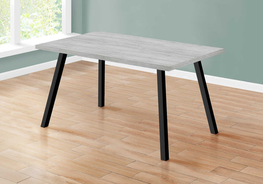 Grey Black Metal Dining Table By Homeroots | Dining Tables | Modishstore - 2