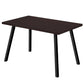 Cappuccino Black Metal Dining Table By Homeroots | Dining Tables | Modishstore - 2