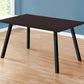 Cappuccino Black Metal Dining Table By Homeroots | Dining Tables | Modishstore