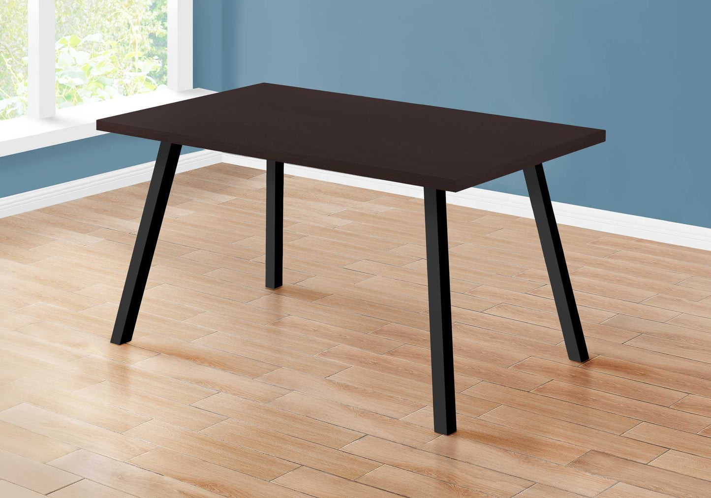 Cappuccino Black Metal Dining Table By Homeroots | Dining Tables | Modishstore