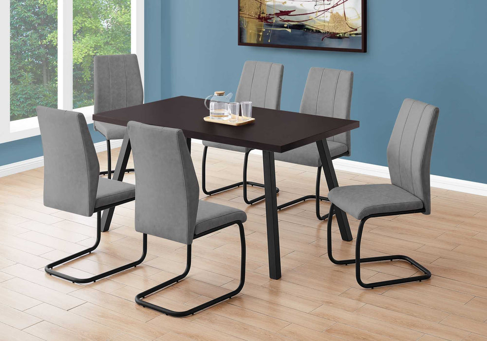 Cappuccino Black Metal Dining Table By Homeroots | Dining Tables | Modishstore - 3