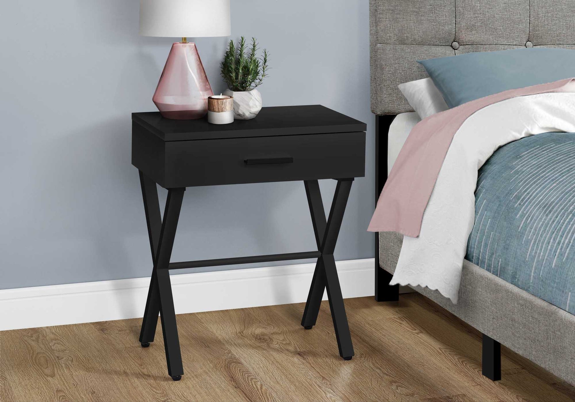 Black Metal Accent Table By Homeroots - 366066 | Accent Tables | Modishstore - 2