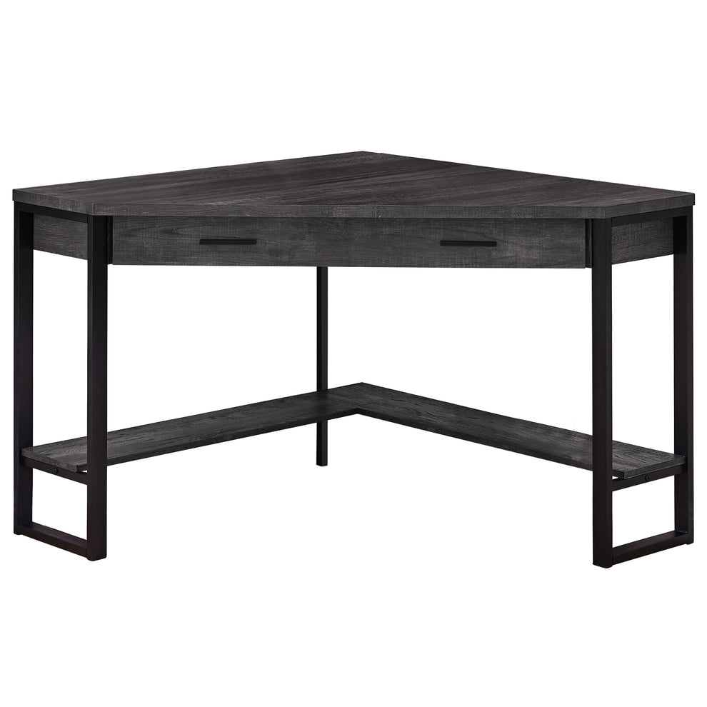 Black Reclaimed Wood Corner Computer Desk By Homeroots | Desks | Modishstore - 2