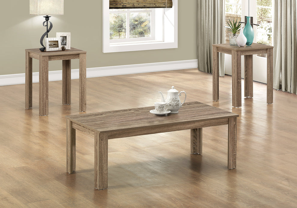 Dark Taupe Table Set - 3Pcs Set By Homeroots | Accent Tables | Modishstore - 3