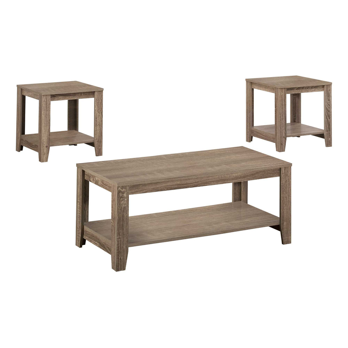 Dark Taupe Table Set 3Pcs Set By Homeroots | Accent Tables | Modishstore