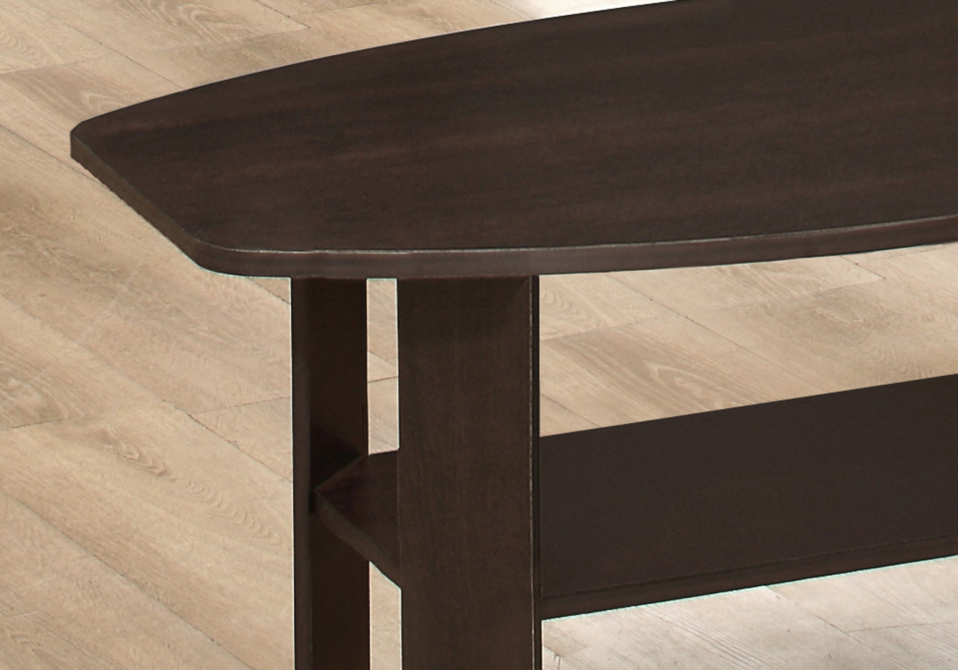 Set Of Three 36" Brown Rectangular Coffee Table With Shelf By Homeroots | Coffee Tables | Modishstore - 2