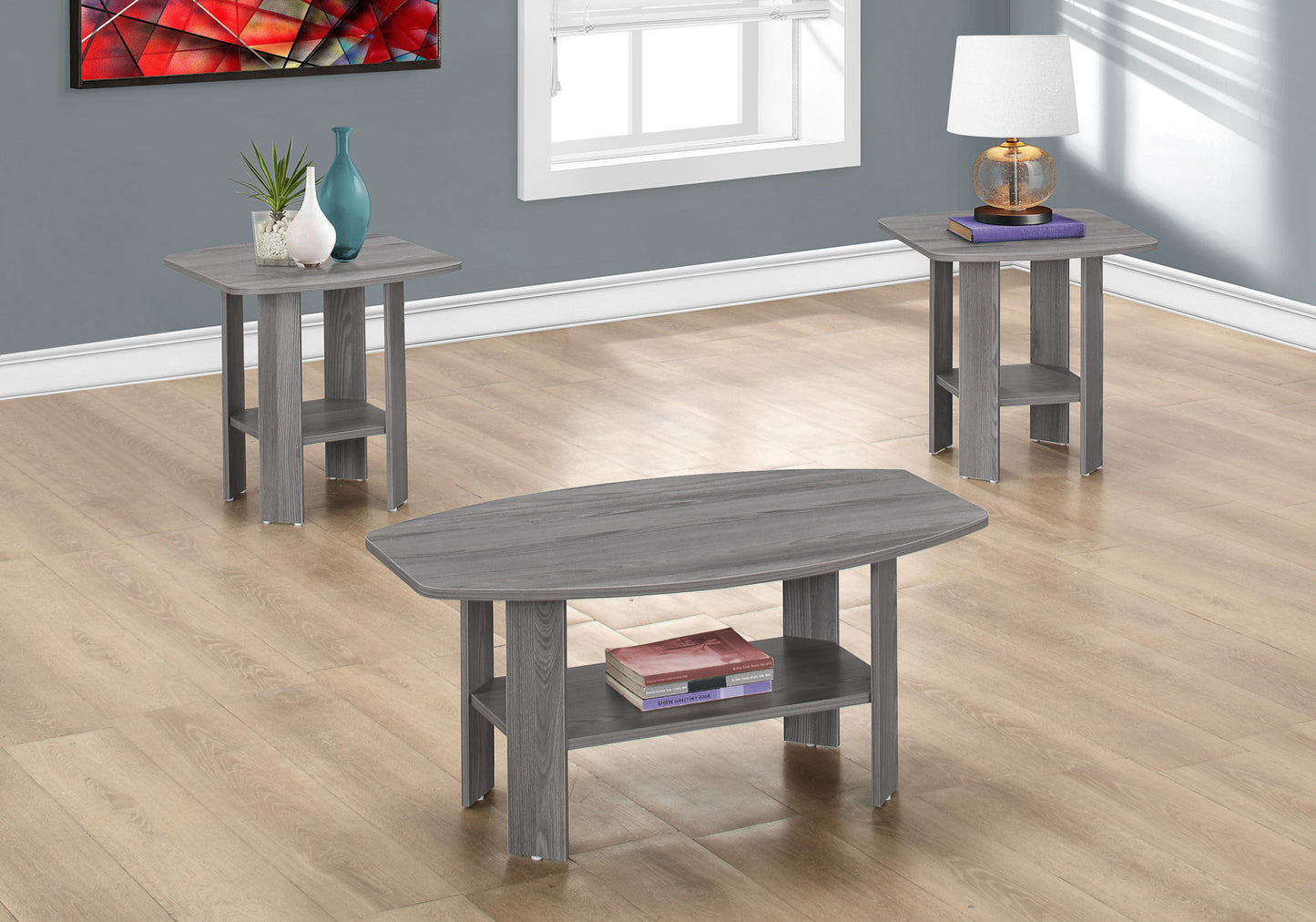 Grey Table Set - 3Pcs Set By Homeroots | Coffee Tables | Modishstore - 6